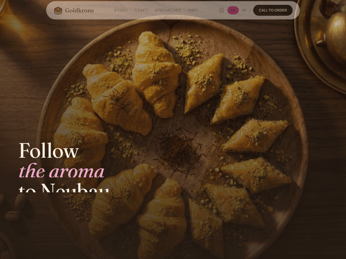 Goldkrone Konditorei — homepage preview