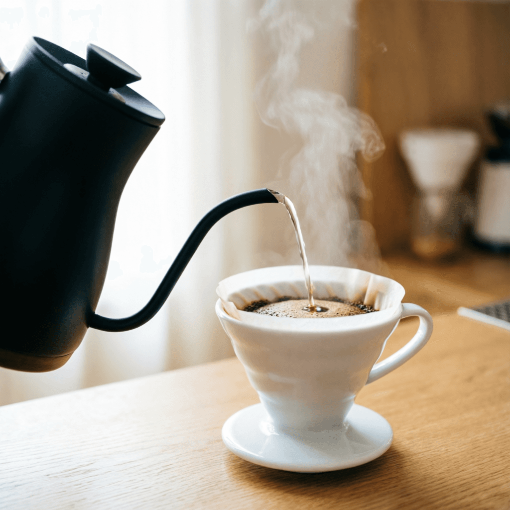 Hand-poured filter coffee on the brew bar