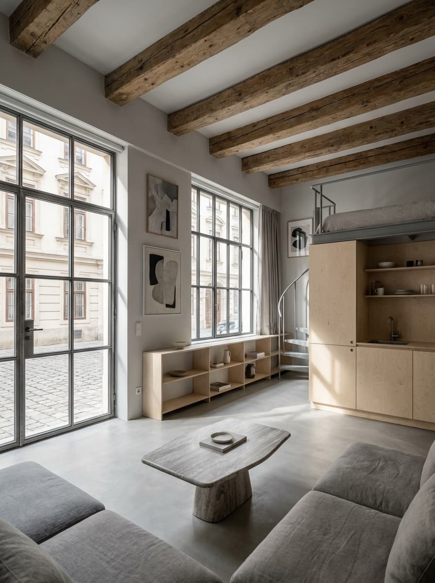 The Atelier — converted loft apartment in Vienna's Neubau district