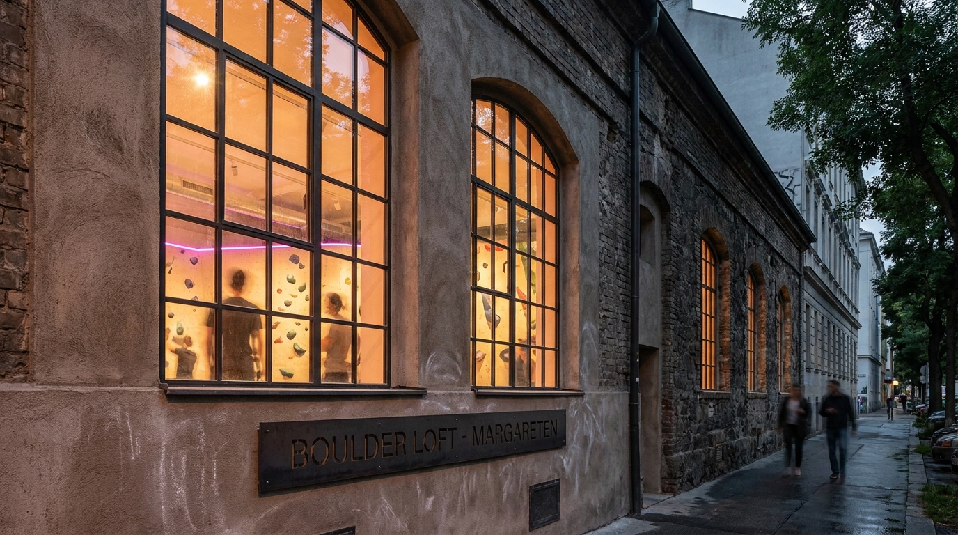VERTIKAL bouldering hall entrance on Reinprechtsdorfer Straße